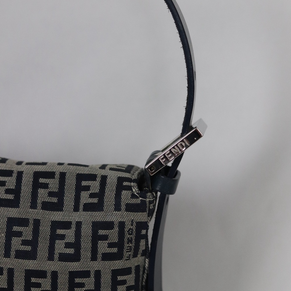 FENDI‎ ZUCCHINO BAGUETTE NAVY VINTAGE - Picture 6 of 11